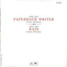 1982 12 07 THE BEATLES SINGLES COLLECTION - BSCP1 - R 5452 - A - PAPERBACK WRITER / RAIN - pic 1
