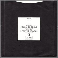 1982 12 07 THE BEATLES SINGLES COLLECTION - BSCP1 - R 5655 - A - HELLO , GOODBYE / I AM THE WALRUS - pic 2