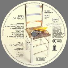 1983 10 17 PAUL McCARTNEY - PIPES OF PEACE - 1C 064-1652301 - 5 0999916 523012 - GERMANY ⁄ HOLLAND - pic 6