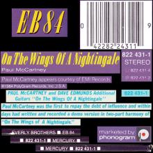 1984 05 05 THE EVERLY BROTHERS - EB84 - ON THE WINGS OF A NIGHTINGALE - MERCURY - 0 42282 24311 9 - 822 431-1 - HOLLAND  - pic 4