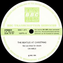 1984 12 00 - THE BEATLES RADIO SHOW - BBC TRANSCRIPTION SERVICES - THE BEATLES AT CHRISTMAS - 153775⁄6-S - pic 3