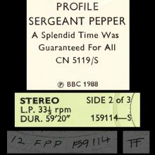 1988 00 00 - THE BEATLES RADIO SHOW - BBC TRANSCRIPTION SERVICES - PROFILE SERGEANT PEPPER - 159114-S - pic 4
