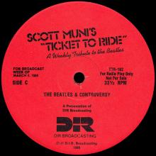 1988 03 04 - THE BEATLES RADIOSHOW - SCOTT MUNI'S TICKET TO RIDE - THE BEATLES AND CONTROVERSY - pic 3