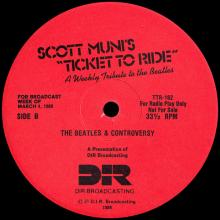 1988 03 04 - THE BEATLES RADIOSHOW - SCOTT MUNI'S TICKET TO RIDE - THE BEATLES AND CONTROVERSY - pic 2