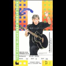 1990 THE PAUL McCARTNEY WORLD TOUR - TICKET 1990 01 21 LONDON WEMBLEY ARENA - pic 1