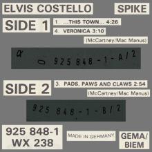 1989 02 06 ELVIS COSTELLO - SPIKE - WARNER BROSS - WX 238 - 0 7599-25848-1 4 - GERMANY - pic 3