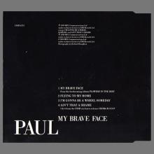 1989 05 08 MY BRAVE FACE - PAUL McCARTNEY DISCOGRAPHY - CDR 6213 - 9 099920 335823 - UK - pic 2