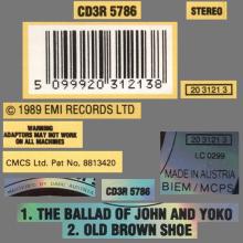 1989 00 UK-Austria The Beatles CD Singles Collection CDBSC 1 ⁄ 3"CD - CD3R 5786 - CD3R 5814 - CD3R 5833 - pic 5