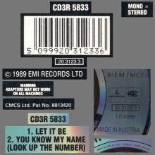 1989 00 UK-Austria The Beatles CD Singles Collection CDBSC 1 ⁄ 3"CD - CD3R 5786 - CD3R 5814 - CD3R 5833 - pic 15