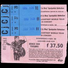 1989 THE PAUL McCARTNEY WORLD TOUR - TICKET 1989 11 10-11 ROTTERDAM AHOY - pic 3