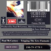 1990 11 05 PAUL McCARTNEY - TRIPPING THE LIVE FANTASTIC - PM 563 - 0 77779 47781 4 - EEC - pic 1