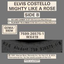 1991 05 14 ELVIS COSTELLO- MIGHTY LIKE A ROSE - WARNER BROSS - WX419 - 0 7599-26575-1 8 - GERMANY - pic 1