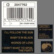 1992 09 10 11 UK The Beatles Compact Disc EP.Collection CD BEP 14 ⁄ 5"CD - CDGEP 8938  - CDGEP 8946  - CDGEP 8948 - pic 4