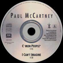 1993 02 22 C'MON PEOPLE - PAUL McCARTNEY DISCOGRAPHY - 7 24388 05802 5 - FRANCE - pic 1