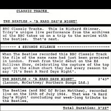 1993 03 08 - THE BEATLES RADIO SHOW - WESTWOOD ONE - BBC CLASSIC TRACKS - pic 9