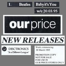 UK - 1995 03 20 - OUR PRICE - NEW RELEASES - BABY IT'S YOU - PROMO - pic 1