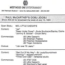 1995 07 15 - PAUL McCARTNEY RADIO SHOW - WESTWOOD ONE - OOBU JOOBU - SHOW 95-29 - 95-30 - pic 5