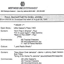 1995 08 26 - PAUL McCARTNEY RADIO SHOW - WESTWOOD ONE - OOBU JOOBU - SHOW 95-35 - 95-36 A-B - pic 7
