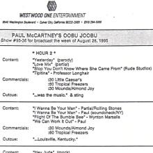 1995 08 26 - PAUL McCARTNEY RADIO SHOW - WESTWOOD ONE - OOBU JOOBU - SHOW 95-35 - 95-36 A-B - pic 11