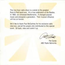 1995 11 11-19 - THE BEATLES RADIO SHOW - ABC RADIO NETWORKS - BEATLES 95 DICK BARTLEY PAUL McCARTNEY - pic 2