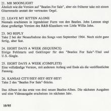 1995 11 21 THE BEATLES ANTHOLOGY AUDIO AND VIDEO - PRESS PACK - E M I ELECTROLA - GERMANY - B - pic 14