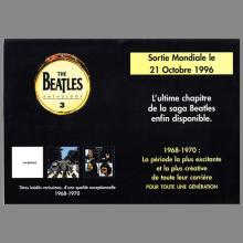 1996 10 21 THE BEATLES ANTHOLOGY 3 - MARKETING PRESS CAMPAIGN - FRANCE - pic 1