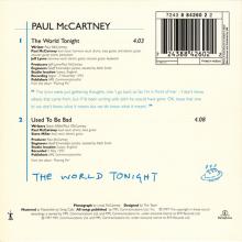 1997 07 07 THE WORLD TONIGHT - PAUL McCARTNEY DISCOGRAPHY - HOLLAND - 7 24388 42602 2 - pic 1