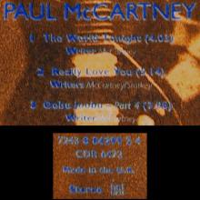 1997 07 07 THE WORLD TONIGHT - PAUL McCARTNEY DISCOGRAPHY - UK - 7 24388 42992 4 - CDR 6472  - pic 4