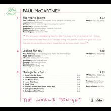 1997 07 07 THE WORLD TONIGHT - PAUL McCARTNEY DISCOGRAPHY - USA - 7 2438-58650-2 2  - pic 1