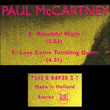 1997 12 15 BEAUTIFUL NIGHT - PAUL McCARTNEY DISCOGRAPHY - HOLLAND - 7 24388 49202 7 - pic 4
