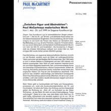 1999 05 01-07 25 a Paul McCartney Paintings Press Kit Siegen Germany - pic 11
