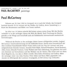 1999 05 01-07 25 a Paul McCartney Paintings Press Kit Siegen Germany - pic 13