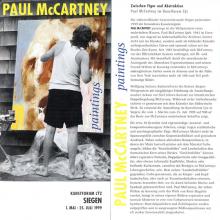 1999 05 01-07 25 a Paul McCartney Paintings Press Kit Siegen Germany - pic 1