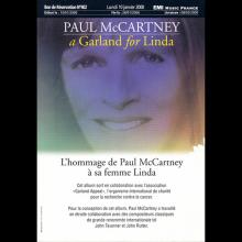 2000 02 14 Paul McCartney - A Garland For Linda  - Press Info France - pic 1