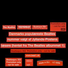 2000 11 13 THE BEATLES 1 YESTERDAY - PRESS INFO AND PROMO CD - DENMARK MOST POPULAR SONG  - pic 11
