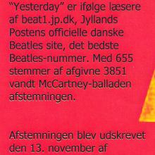 2000 11 13 THE BEATLES 1 YESTERDAY - PRESS INFO AND PROMO CD - DENMARK MOST POPULAR SONG  - pic 5