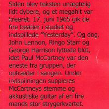 2000 11 13 THE BEATLES 1 YESTERDAY - PRESS INFO AND PROMO CD - DENMARK MOST POPULAR SONG  - pic 9