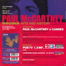 2001 05 07 Paul McCartney - Wingspan - Press Info France CD - pic 5