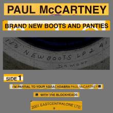 2001 09 30 IAN DURY - BRAND NEW BOOTS AND PANTIES - I' M PARTIAL TO YOUR ABRACADABRA - NEWBOOTS 2LP - 5 01948 228073 -UK - pic 3
