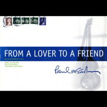 2001 10 29 Paul McCartney - From A Lover To A Friend - Press Info France - pic 1