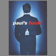 2003 03 17 Paul McCartney - Back In The World (US) - Press Info UK - pic 1
