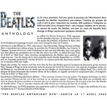 2003 04 01 THE BEATLES ANTHOLOGY DVD - PROMO MARKETING CAMPAIGN - FRANCE - pic 8
