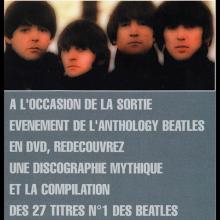 2003 04 01 THE BEATLES 1 AND  ANTHOLOGY DVD'S - PUBLICITY PRESS INFO - FRANCE - pic 3