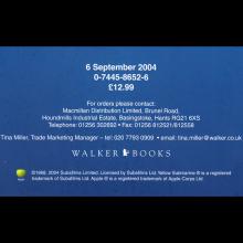 2004 09 06 YELLOW SUBMARINE PICTURE BOOK - WALKER BOOKS - SUBAFILMS LTD. - ADVERTISING FOLDER - UK - pic 1