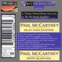2004 09 20 TROPIC ISLAND HUM ⁄ WE ALL STAND TOGETHER - PAUL McCARTNEY DISCOGRAPHY - CDR 6649 - 7 24386 18482 5 - UK / EU - pic 7