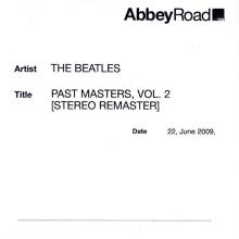 UK - 2009 06 22 - THE BEATLES - B4 - PAST MASTERS VOL.1 AND VOL.2 - CDR - STEREO REMASTER - pic 1