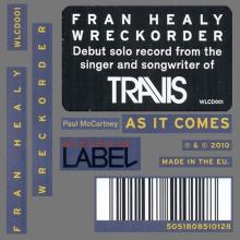 2010 10 04 UK⁄EU Fran Healy-Wreckorder - As It Comes ⁄ WLCD001 ⁄ 5051808510128  - pic 1