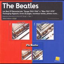 2010 10 18 THE BEATLES -RED 1962-1966 ⁄ BLUE 1967-1970 REMASTERED - INSTORE DISPLAY 30X30CM - FRANCE - pic 1