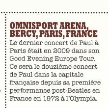 2011 PAUL McCARTNEY ON THE RUN - FRENCH TOUR CONCERT PROGRAMME - pic 5
