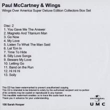 UK 2013 05 27 - WINGS OVER AMERICA SUPER DELUXE EDITION COLLECTORS BOX SET - DISC 1 AND 2 - UNIVERSAL UMC LOGO - PROMO CDR - pic 1